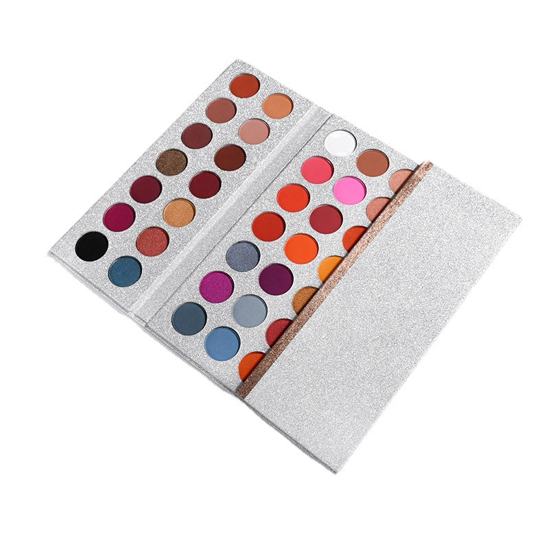 63 color non makeup removing high gloss, matte, pearlescent folding eye shadow disc