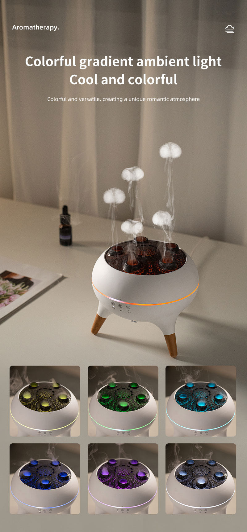 Jellyfish dynamic aromatic humidifier