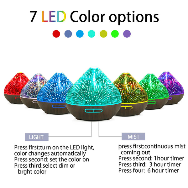 Colorful fireworks humidifier