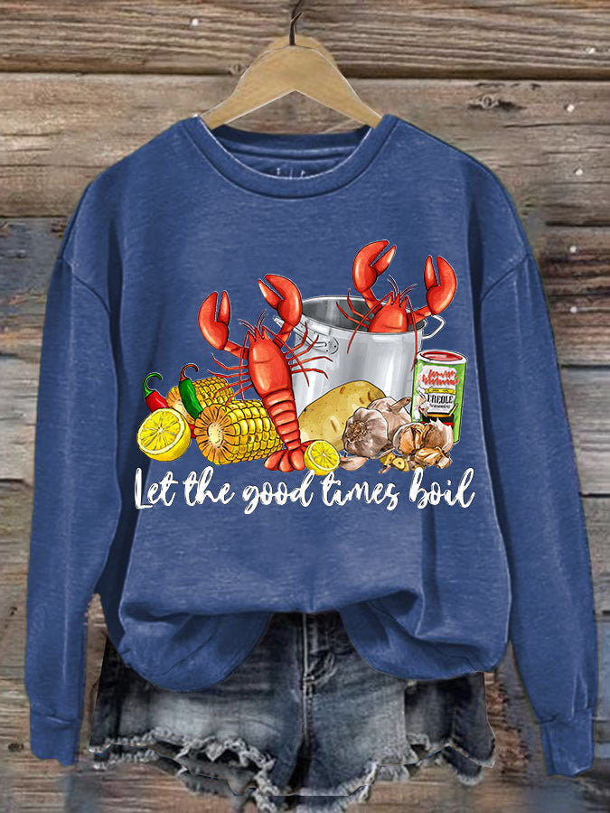 Printed Fashion Crew Neck Sweater