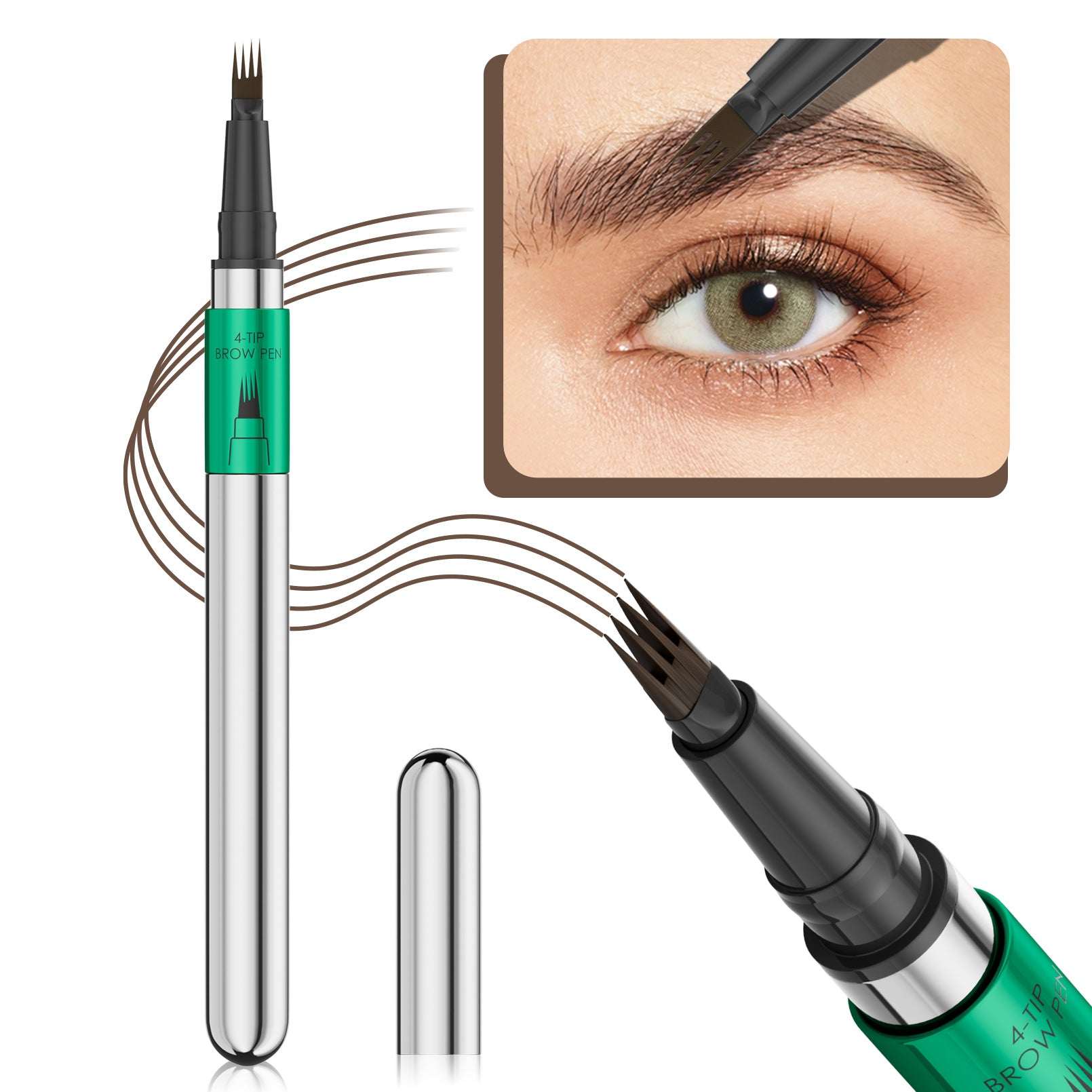 Hellokiss four-pronged eyebrow pencil/Quick-drying liquid eyebrow pencil