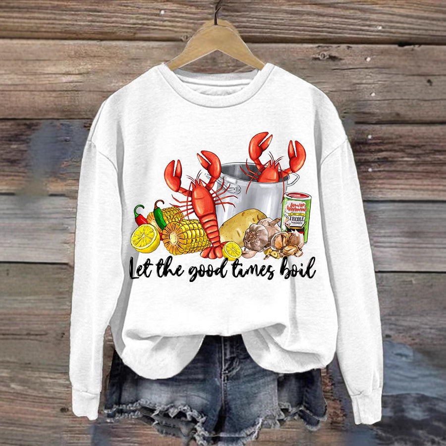 Printed Fashion Crew Neck Sweater