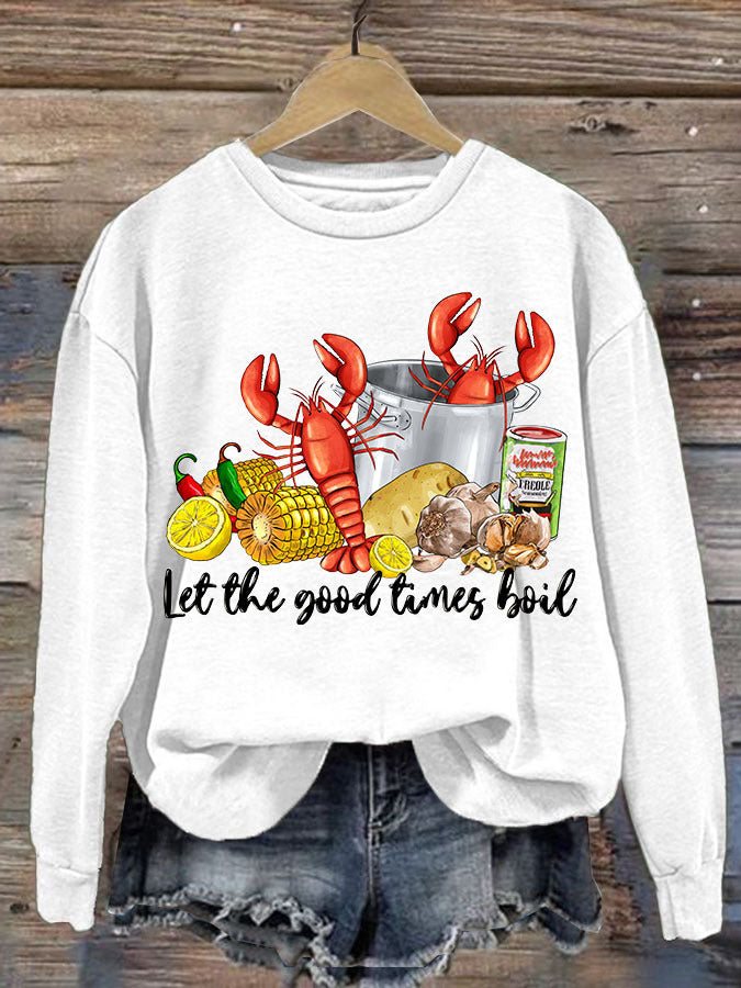 Printed Fashion Crew Neck Sweater