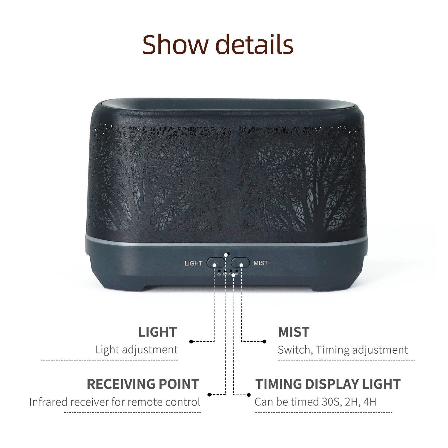 Hollow lantern flame humidifier