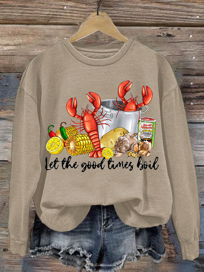 Printed Fashion Crew Neck Sweater