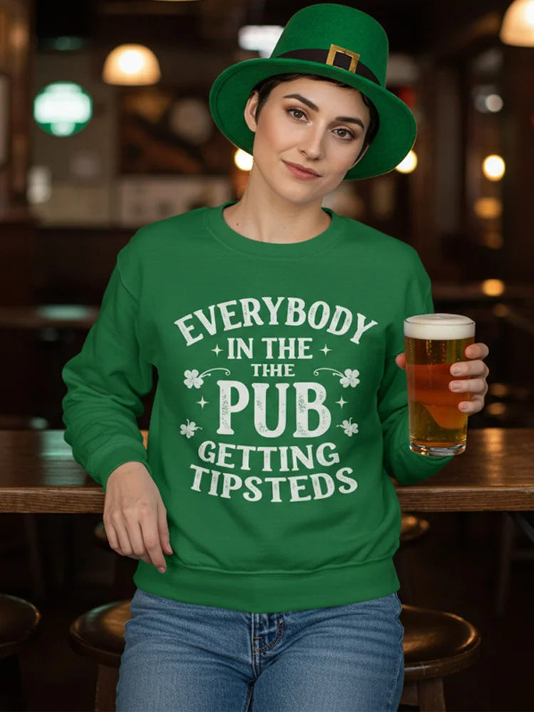 Clover green sweatshirt lady