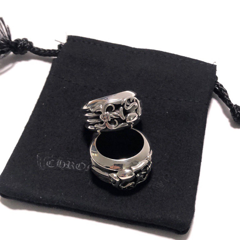 Sterling Silver ring/Sword of Hearts ring/Hip Hop ring/Punk ring