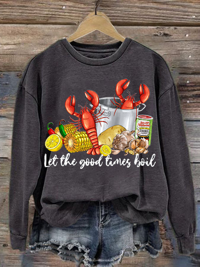 Printed Fashion Crew Neck Sweater