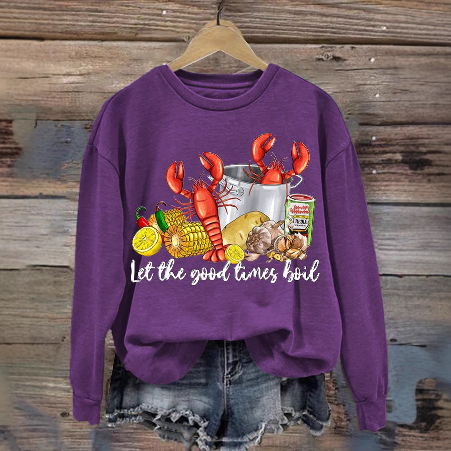 Printed Fashion Crew Neck Sweater