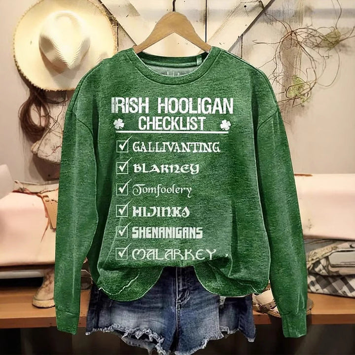 Clover green sweatshirt lady