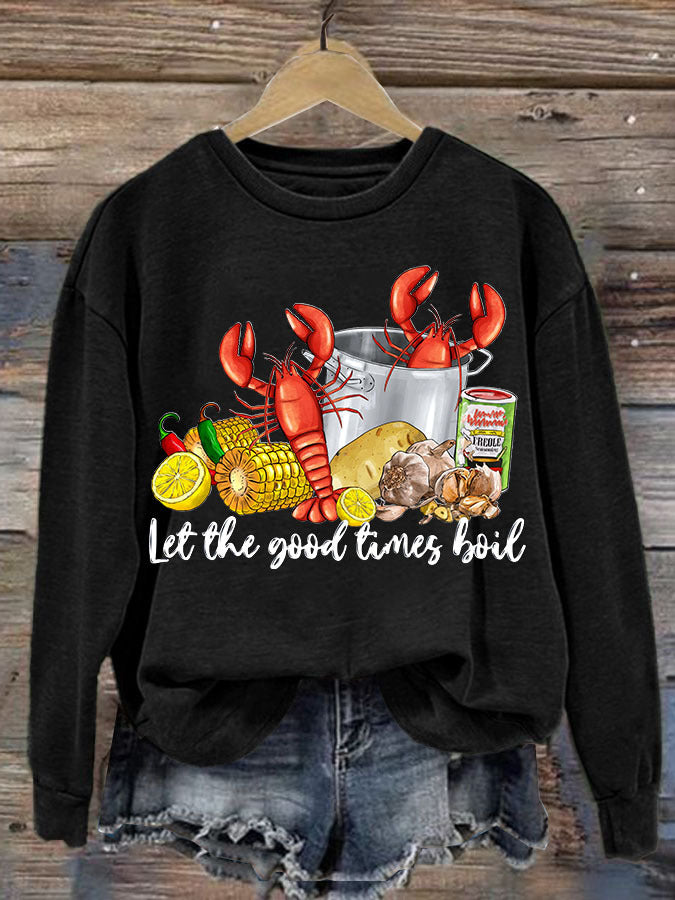 Printed Fashion Crew Neck Sweater