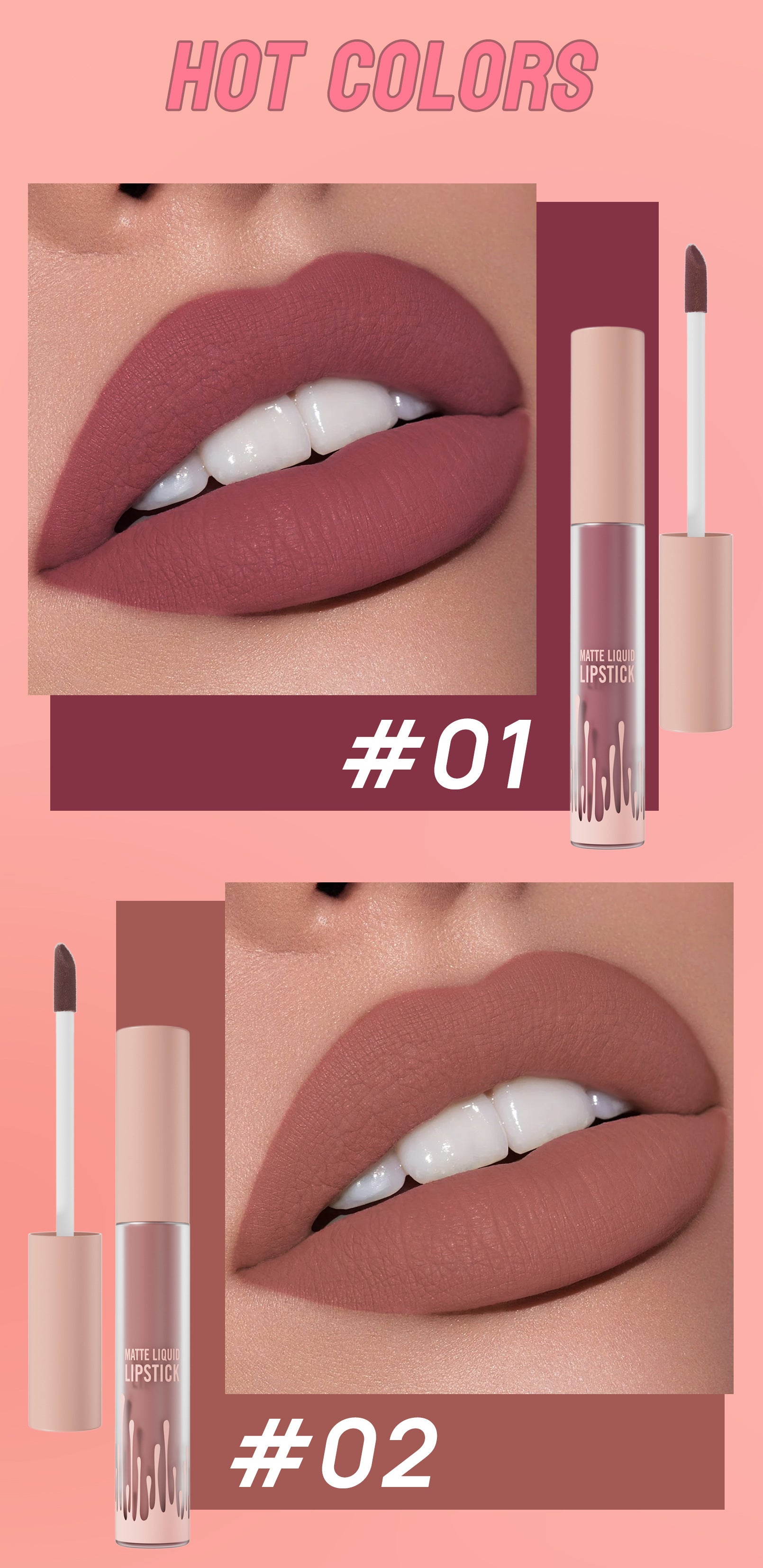 Hellokiss matte lip glaze/velvet liquid lipstick/Matte lip glaze