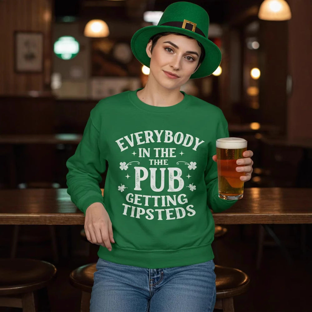 Clover green sweatshirt lady