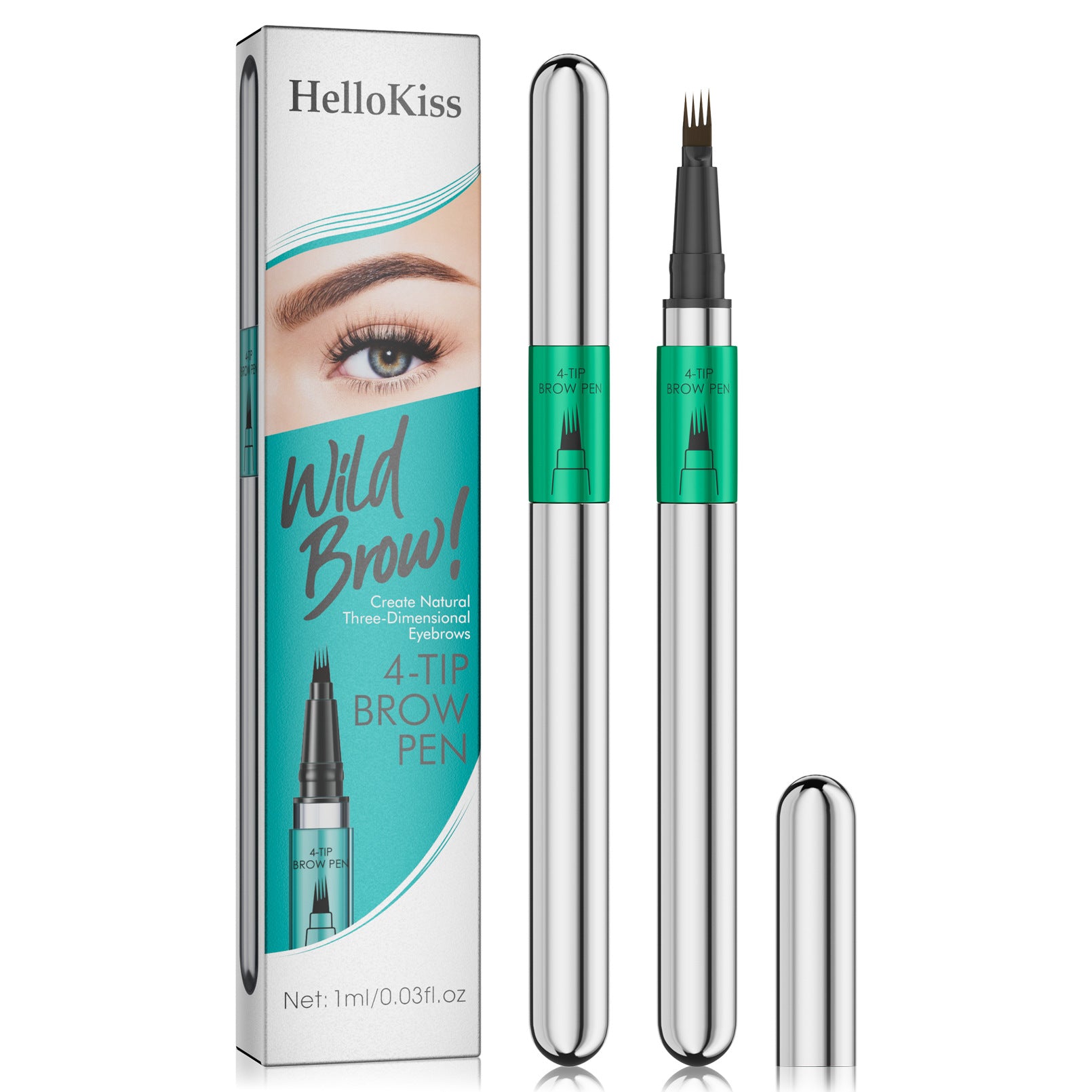 Hellokiss four-pronged eyebrow pencil/Quick-drying liquid eyebrow pencil