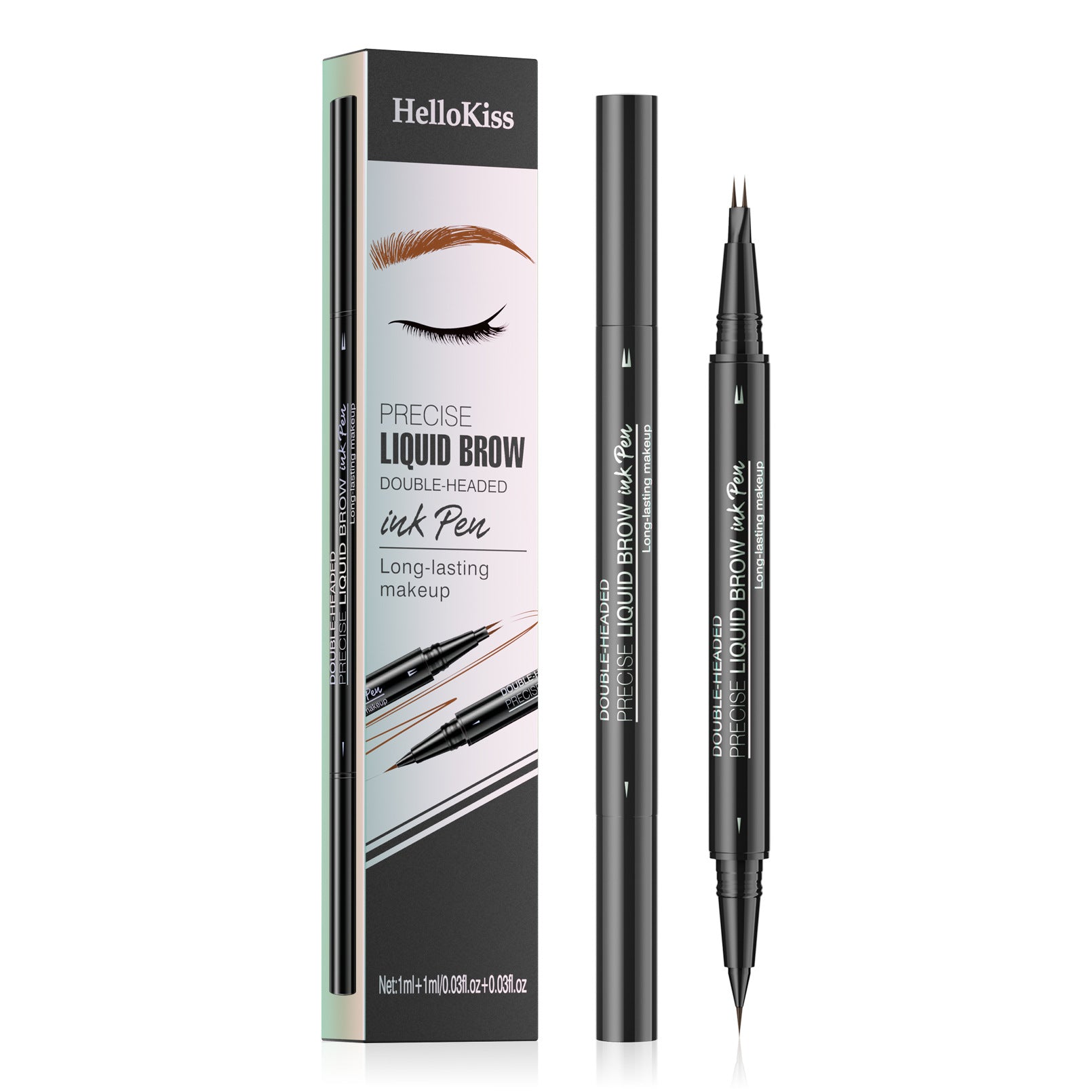 Hellokiss two-pronged eyebrow pencil/2-piece eyebrow pencil