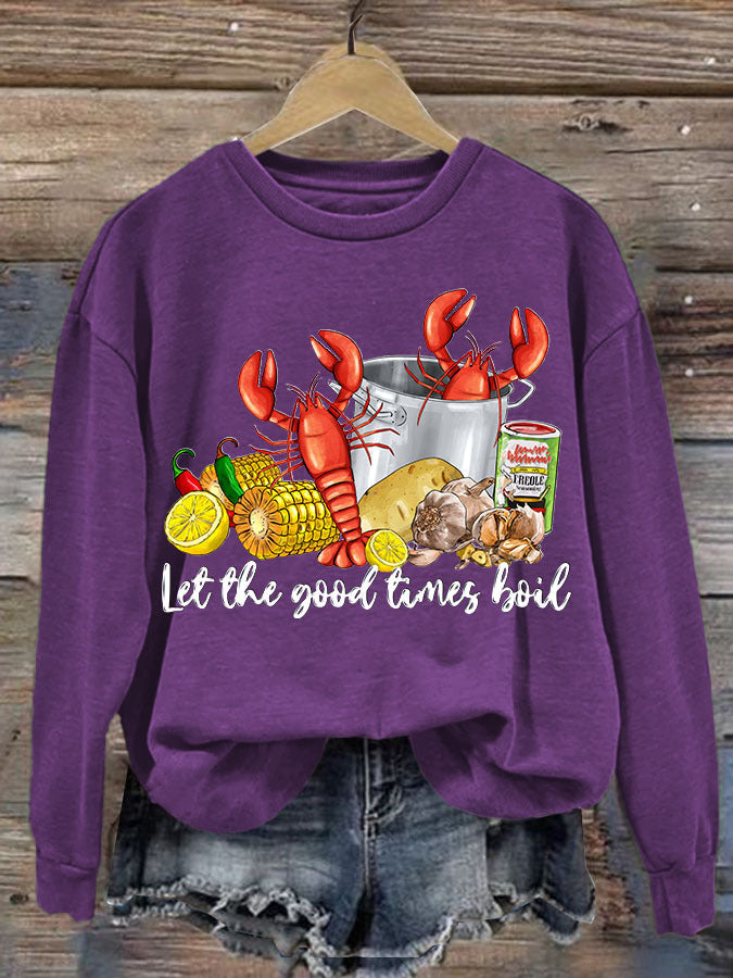 Printed Fashion Crew Neck Sweater