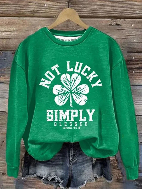 Clover green sweatshirt lady