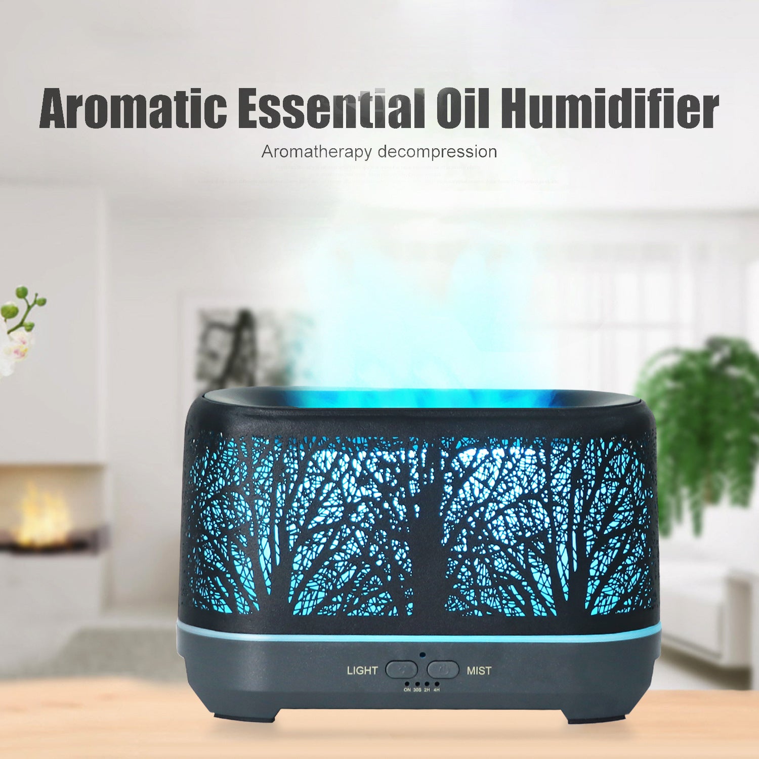 Hollow lantern flame humidifier