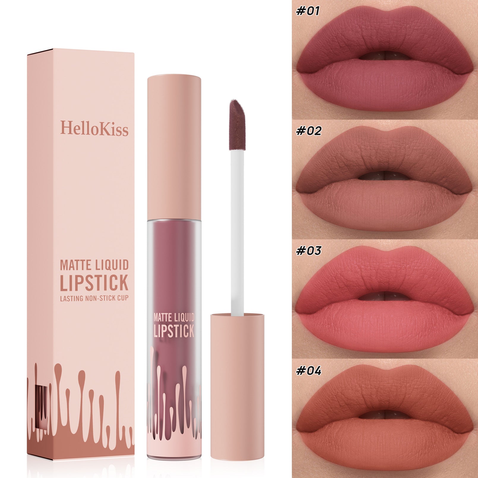 Hellokiss matte lip glaze/velvet liquid lipstick/Matte lip glaze