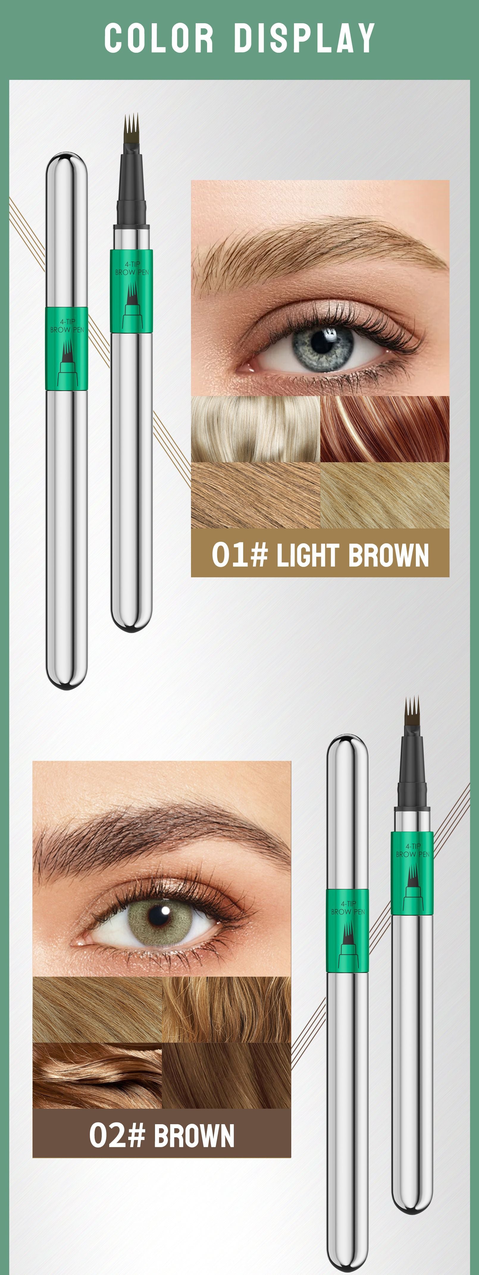 Hellokiss four-pronged eyebrow pencil/Quick-drying liquid eyebrow pencil