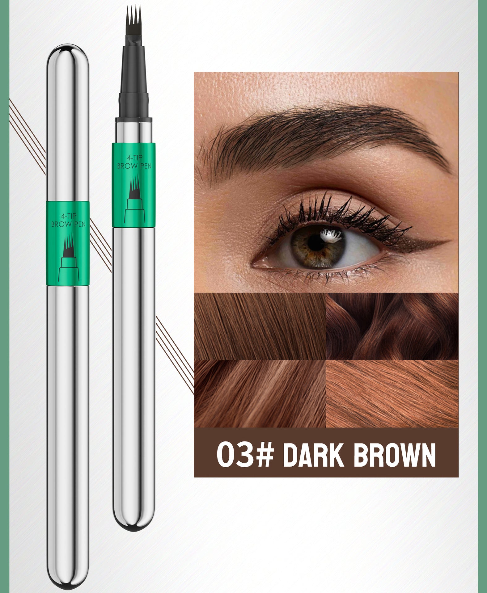 Hellokiss four-pronged eyebrow pencil/Quick-drying liquid eyebrow pencil