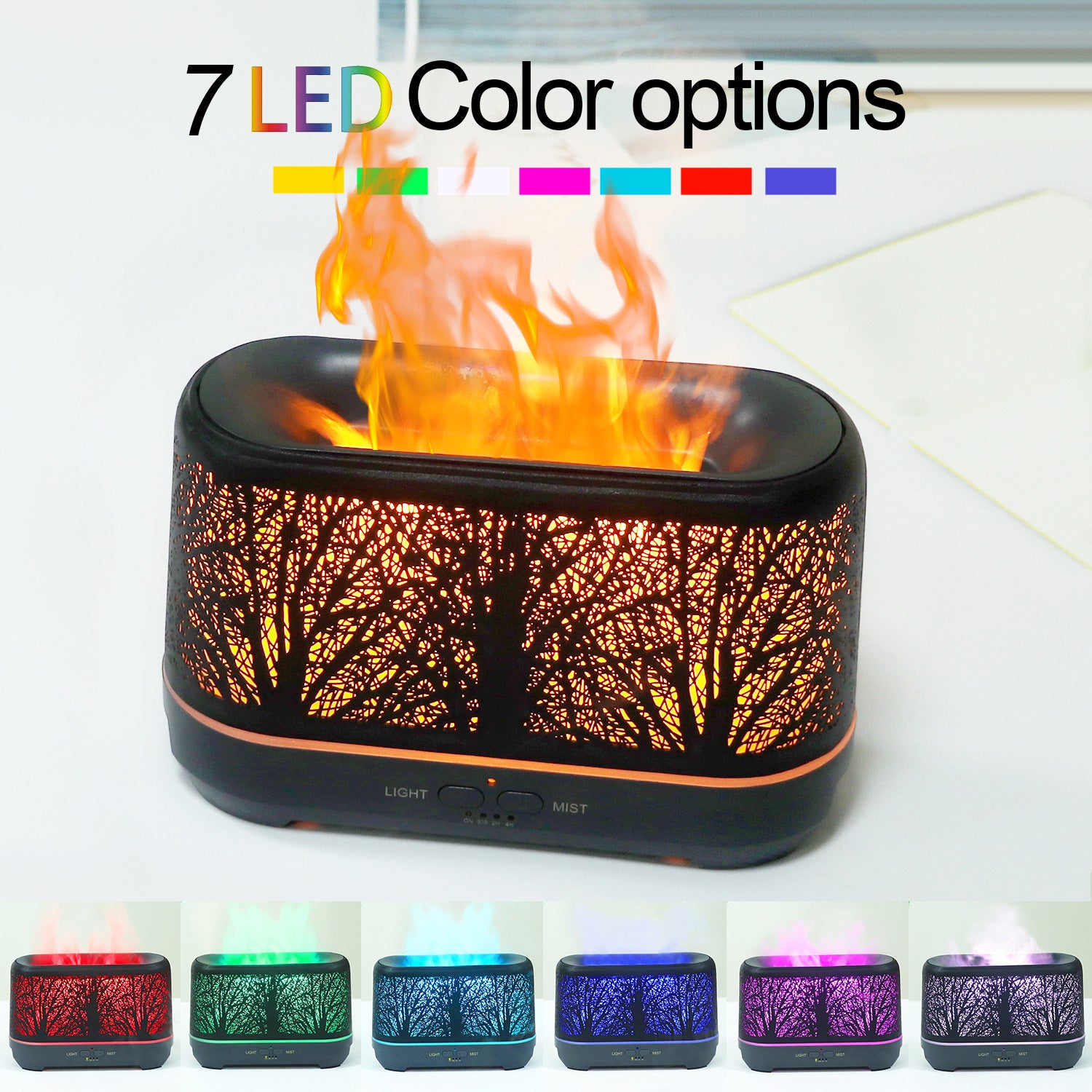 Hollow lantern flame humidifier