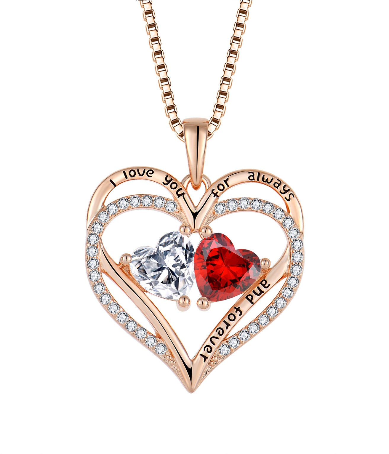 New love necklace/rose gold necklace/heart-shaped pendant