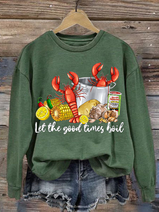 Printed Fashion Crew Neck Sweater