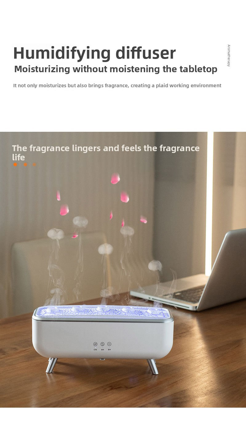 Dynamic jellyfish aromatherapy humidifier